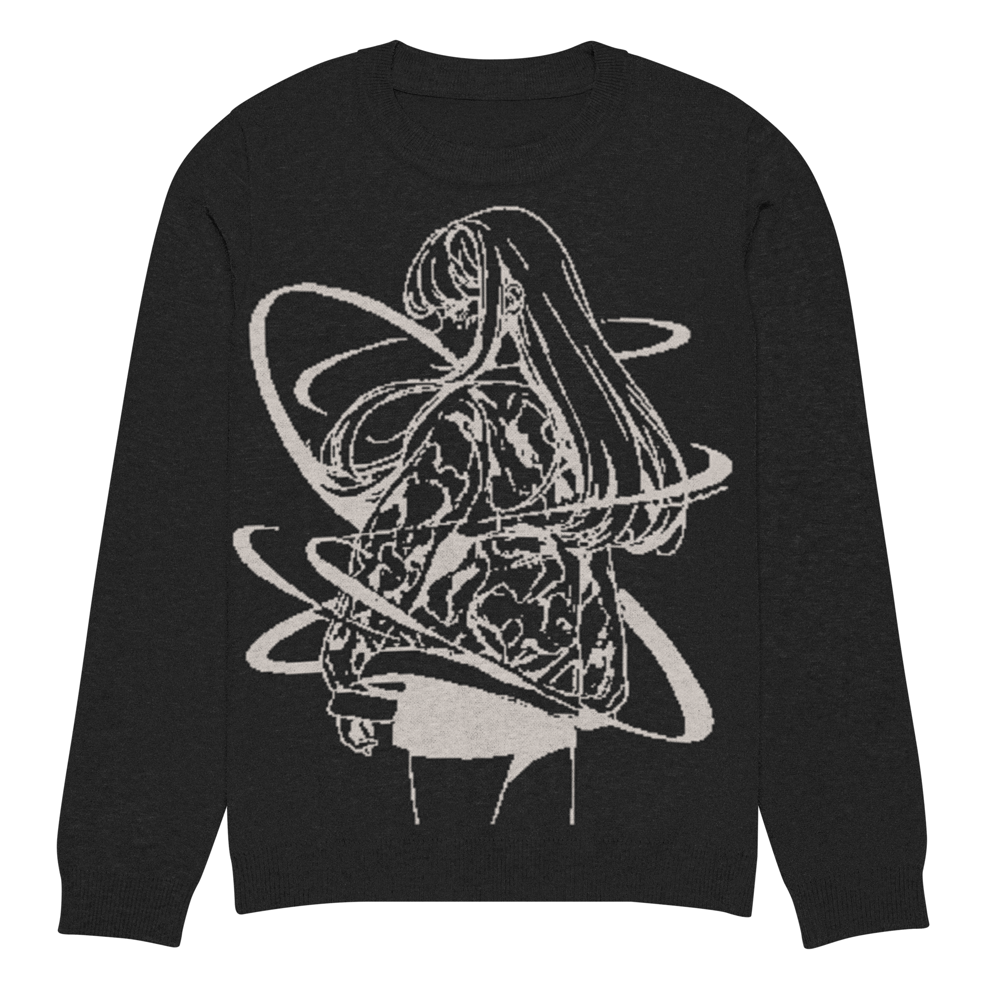 Orbiter • Knitted Crewneck Sweater (Black)