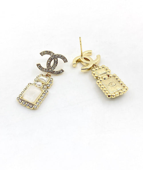 18K  Chanel Perfume Bottle Earrings