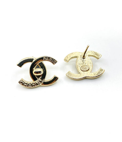 18K  Chanel Gold Earrings